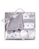 Interbaby Gift Set 5pc Love You Grey