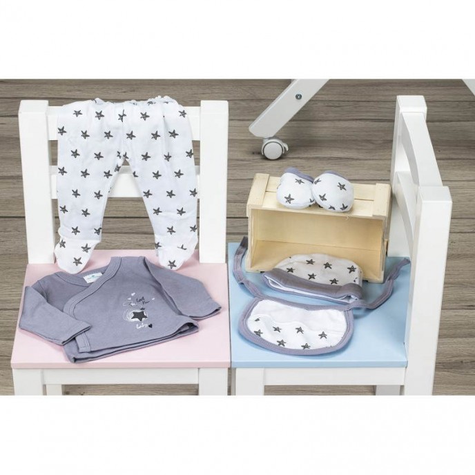 Interbaby Gift Set 5pc Love You Grey