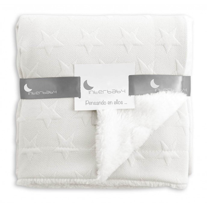 Interbaby Blanket Fleece Star Beige