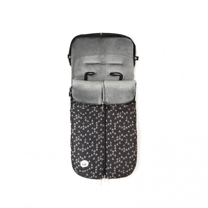 Interbaby Footmuff Fleece Mountain Black