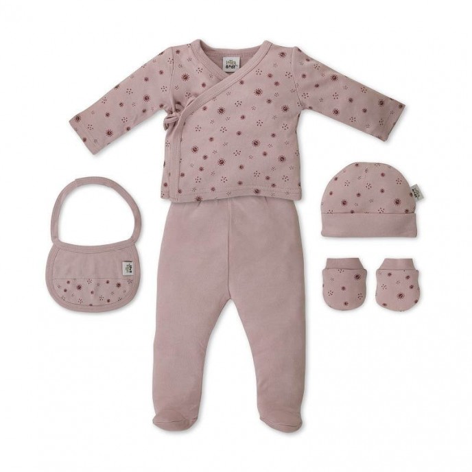 Interbaby Gift Set 5pc Sun Stars Pink