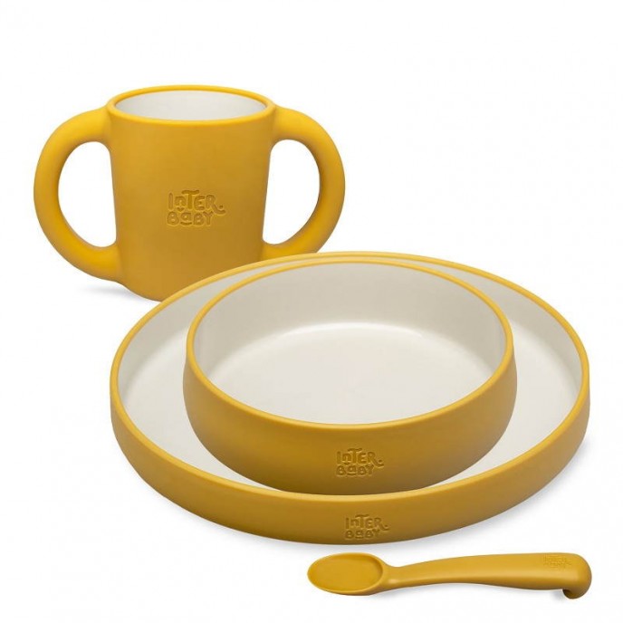 Interbaby Tableware 4pc Set Ochre