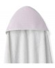 Interbaby Hooded Towel Apron Waffle White Pink