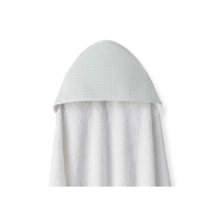 Interbaby Hooded Towel Apron Waffle White Green