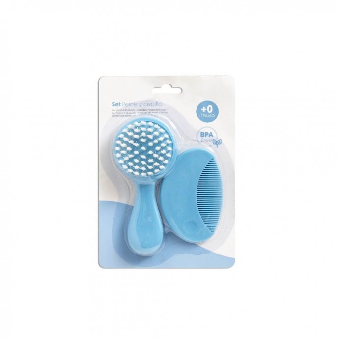 Interbaby Brush and Comb Set Blue