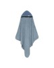 Interbaby Hooded Towel Muslin Dark Blue