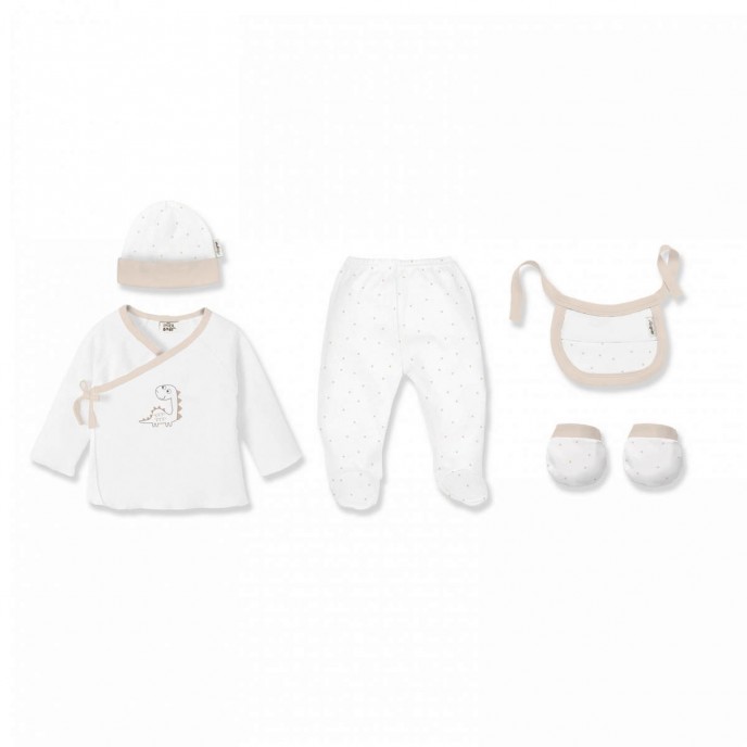 Interbaby Gift Set 5pc Dino Beige