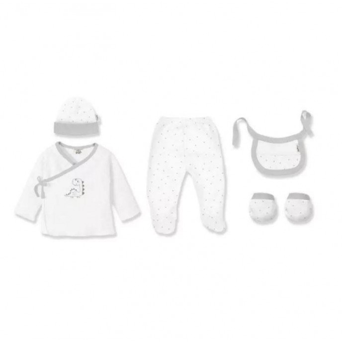 Interbaby Gift Set 5pc Dino Grey