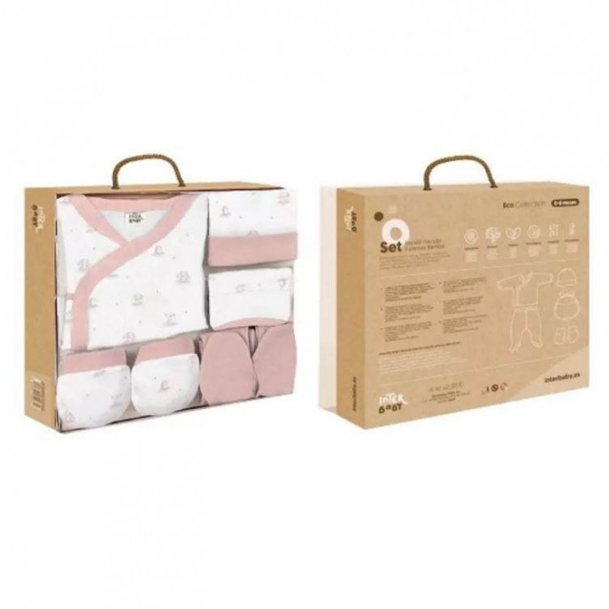 Interbaby Gift Set 5pc Bear Pink