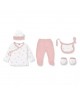 Interbaby Gift Set 5pc Bear Pink