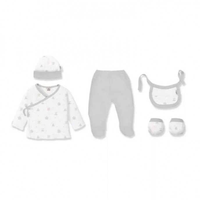 Interbaby Gift Set 5pc Bear Grey