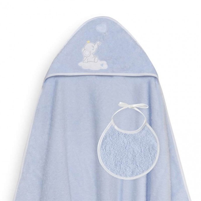 Interbaby Hooded Towel Elephant Blue