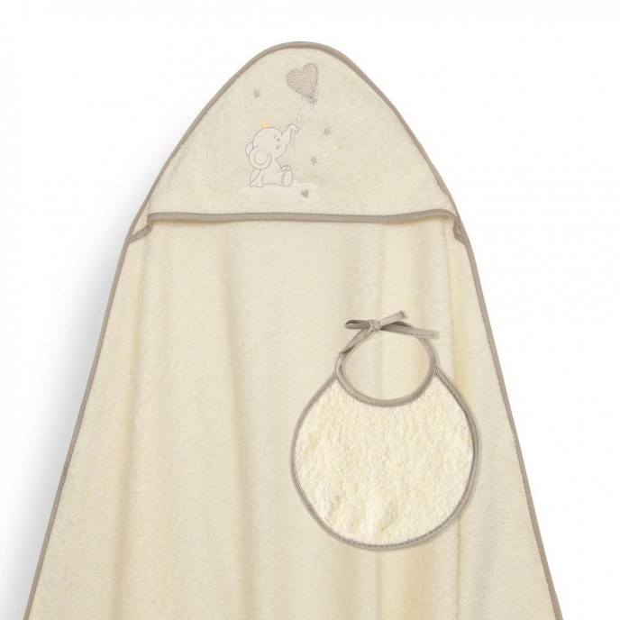 Interbaby Hooded Towel Elephant Beige