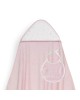 Interbaby Hooded Towel Moon Stars Pink