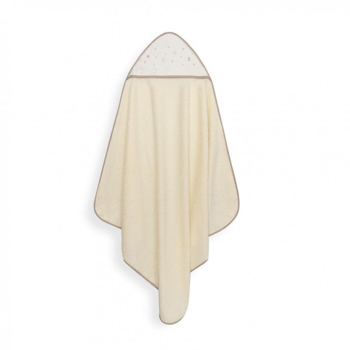 Interbaby Hooded Towel Moon Stars Beige