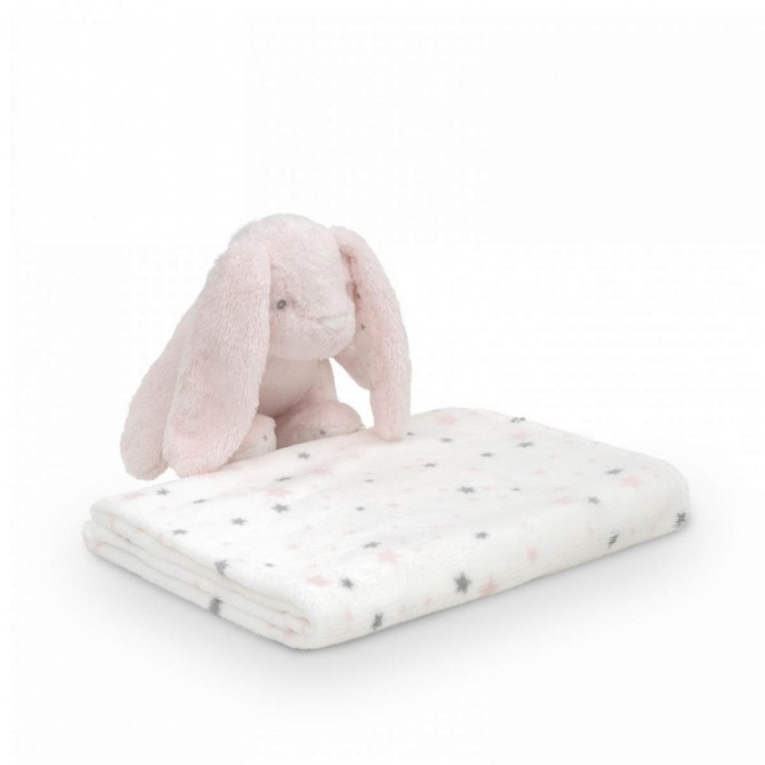 Interbaby Blanket and Plush Bunny Pink