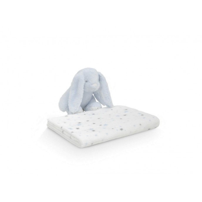 Interbaby Blanket and Plush Bunny Blue