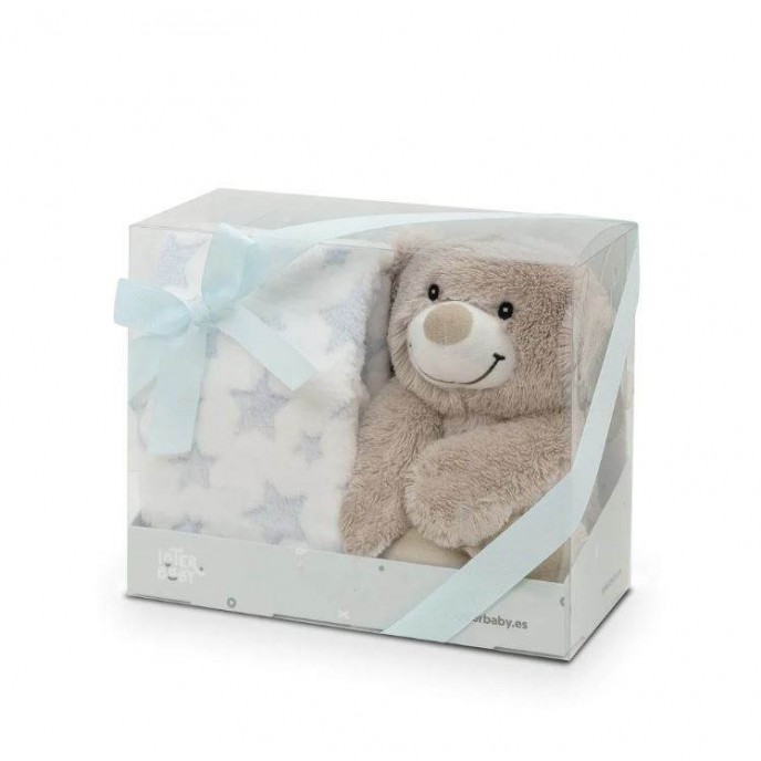 Interbaby Blanket and Plush Teddy Blue