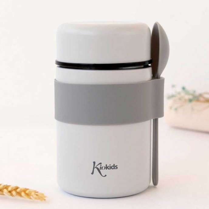 Kiokids Food Flask 500ml Grey