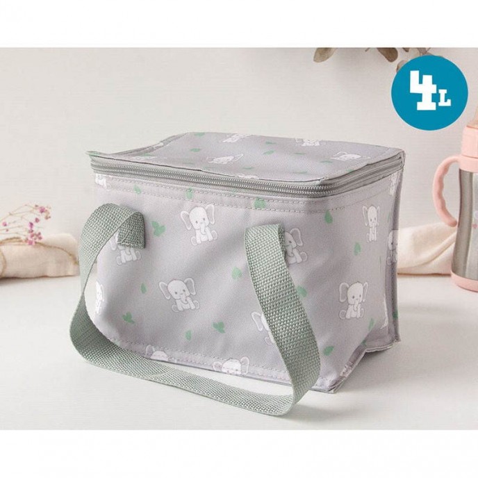 Kiokids Thermal Bag Grey Elephant 4L