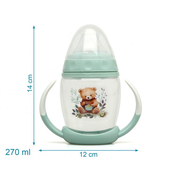 Kiokids Trainer Spout Cup 270ml Sage Bear