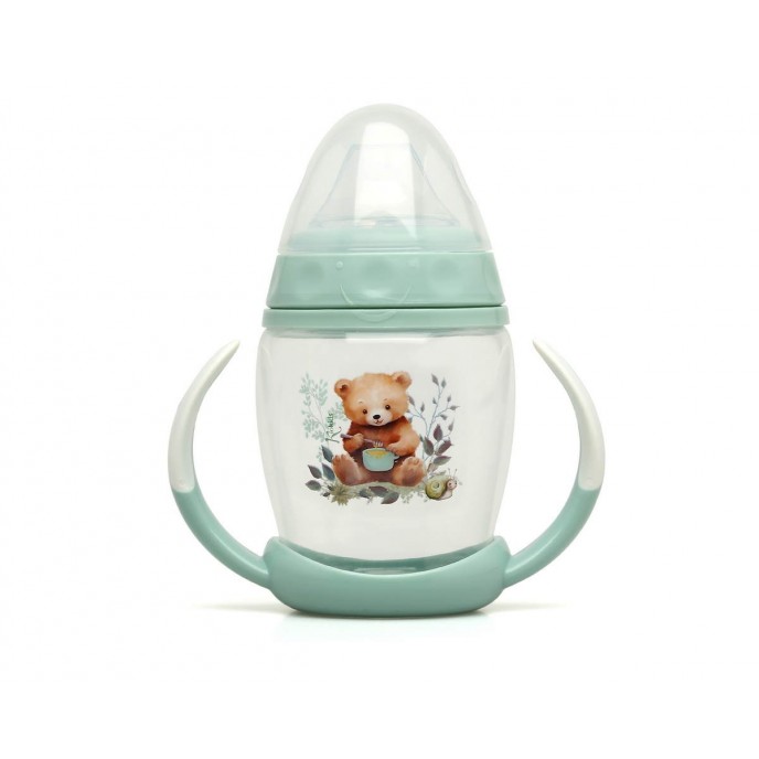 Kiokids Trainer Spout Cup 270ml Sage Bear