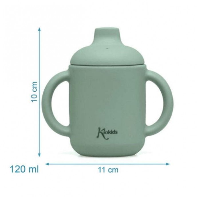 Kiokids Silicone Spout Cup 120ml Sage 