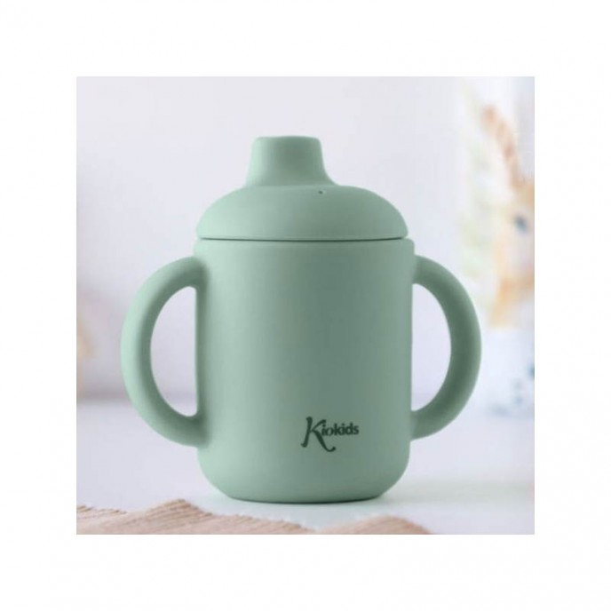 Kiokids Silicone Spout Cup 120ml Sage 