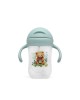 Kiokids Weighted Straw Cup 300ml Sage Bear