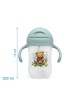 Kiokids Weighted Straw Cup 300ml Sage Bear