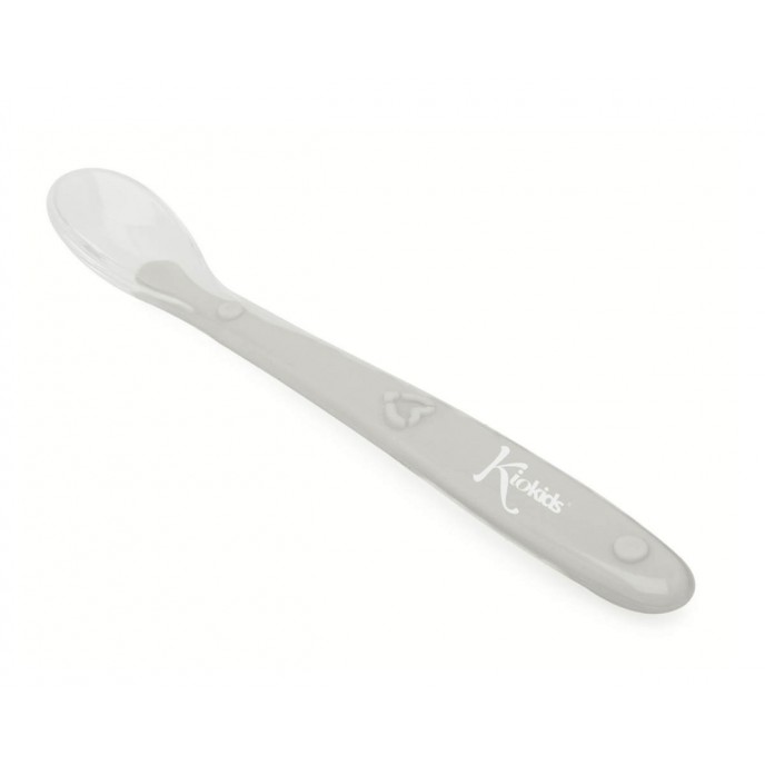 Kiokids Silicone Spoon 6m Grey