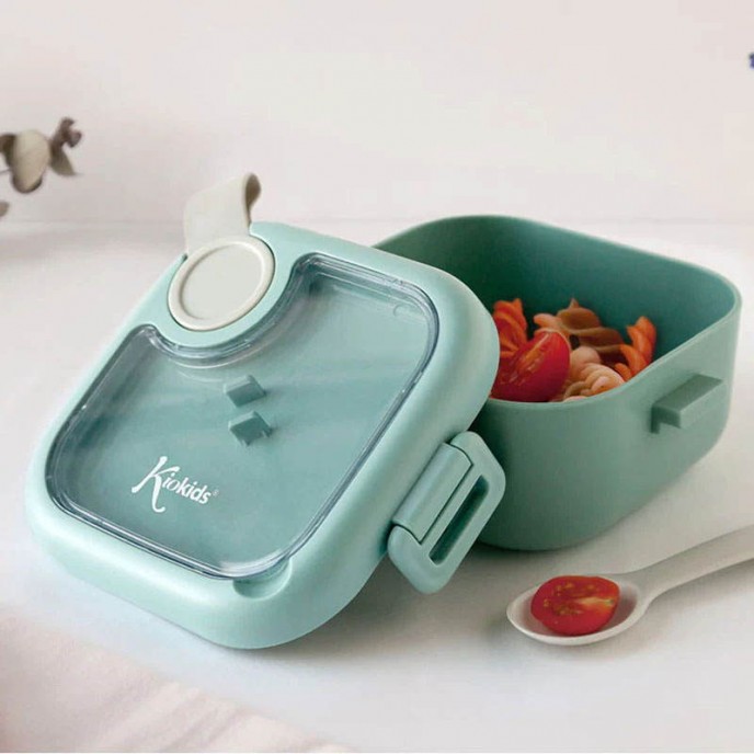 Kiokids Lunch Box and Spoon Sage