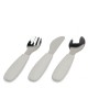 Kiokids Silicone and Metal Cutlery Set 3pc Grey