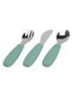 Kiokids Silicone and Metal Cutlery Set 3pc Sage