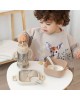 Kiokids Bib Long Sleeve Beige Deer