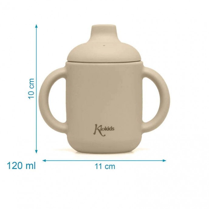 Kiokids Silicone Spout Cup 120ml Beige 