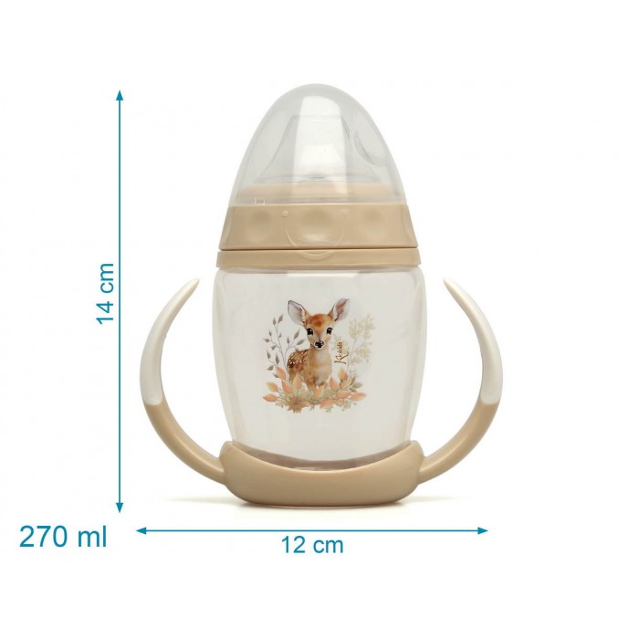 Kiokids Trainer Spout Cup 270ml Beige Deer