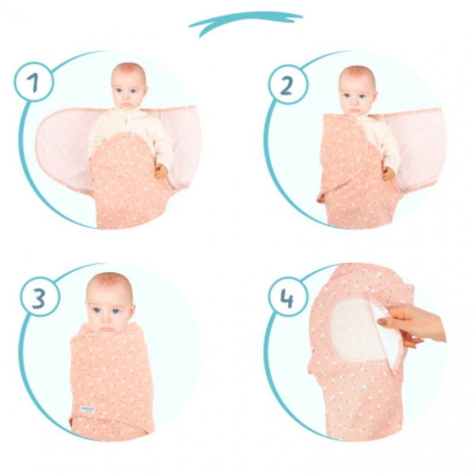 Sevi Bebe Swaddle Interlock 0/3m Blossom