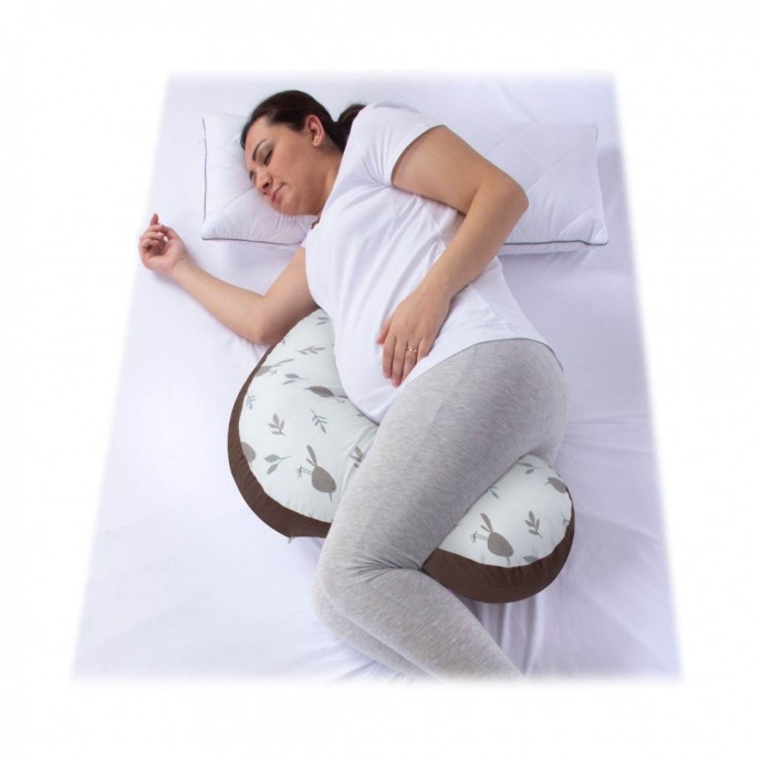 Sevi Bebe Maternity and Nursing Pillow L-Shape Bird Brown