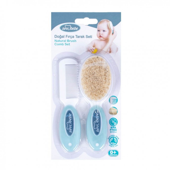 Sevi Bebe Brush and Comb Set Blue