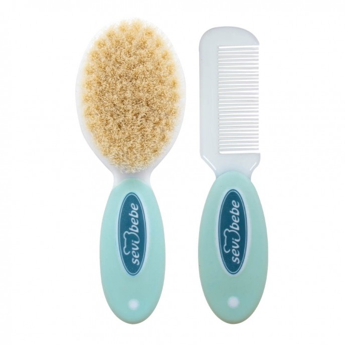 Sevi Bebe Brush and Comb Set Blue