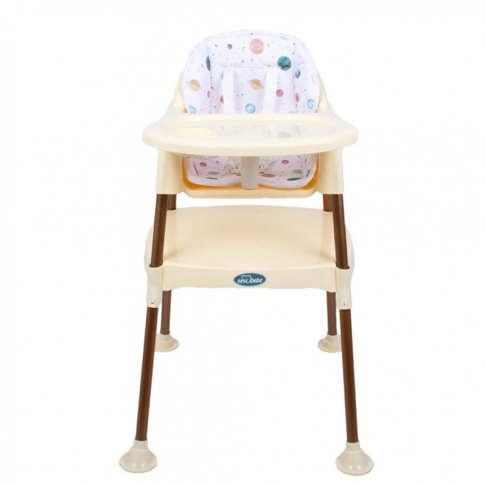 Sevi Bebe 3 in 1 Highchair, Chair and Table Ecru