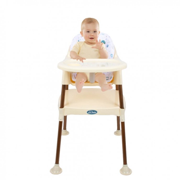 Sevi Bebe 3 in 1 Highchair, Chair and Table Ecru