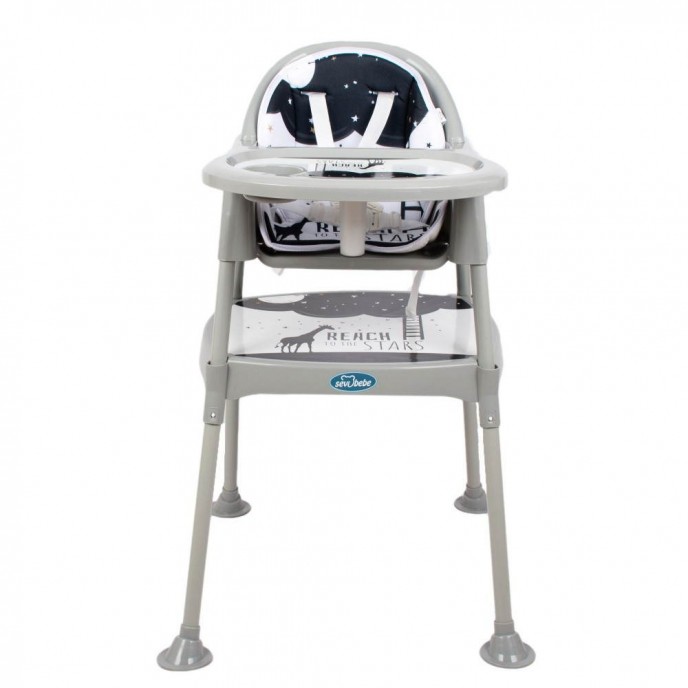 Sevi Bebe 3 in 1 Highchair, Chair and Table Grey