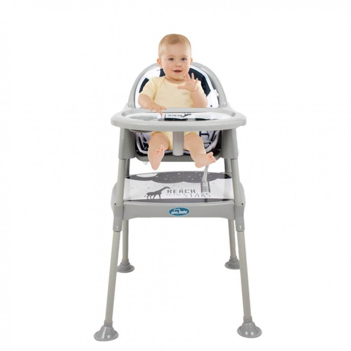 Sevi Bebe 3 in 1 Highchair, Chair and Table Grey