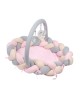 Sevi Bebe 3 in 1 Baby Nest, Playgym and Bed Bumper Pink