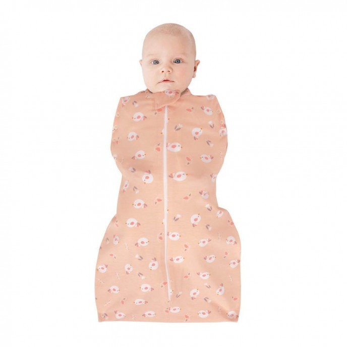 Sevi Bebe Swaddle and Sleep Sack 0/3m Pink Birds