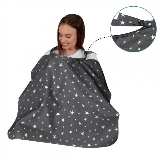 Sevi Bebe Breast Feeding Cover Grey Star