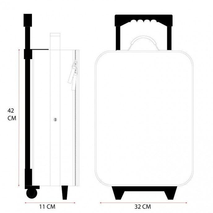 Kidzroom Suitcase Sevilla Cherry Pink