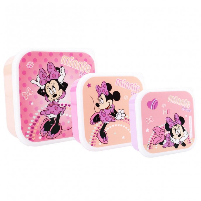 Kidzroom Snack Box 3pc Minnie Mouse Fresh Bites